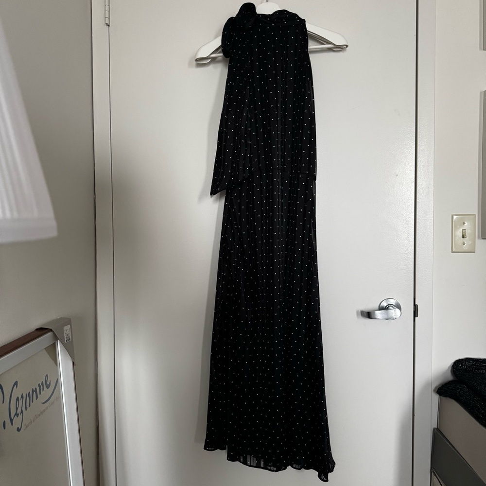 Sachin + Babi Black Maxi Dress with White Dots